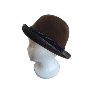 Diplomat Fedora Brown Felt Fur Hat Size 6 7/8 Hat 1940s